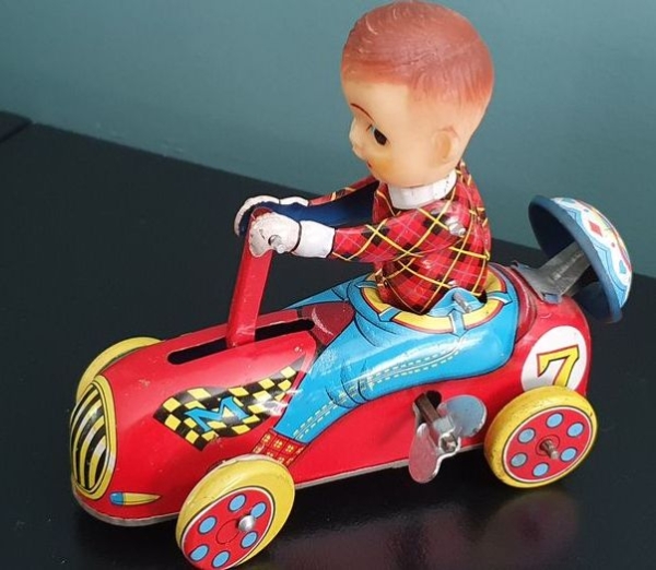 Haji "Kiddy Hand Car" 1965 Tinmodel with Frictiondrive in original box (5021)